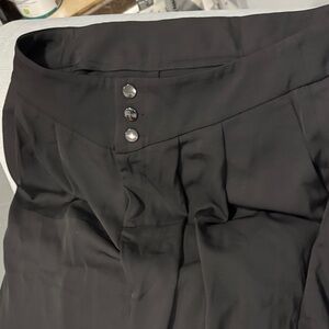 Black High-Waisted Pants with X Wide Leg